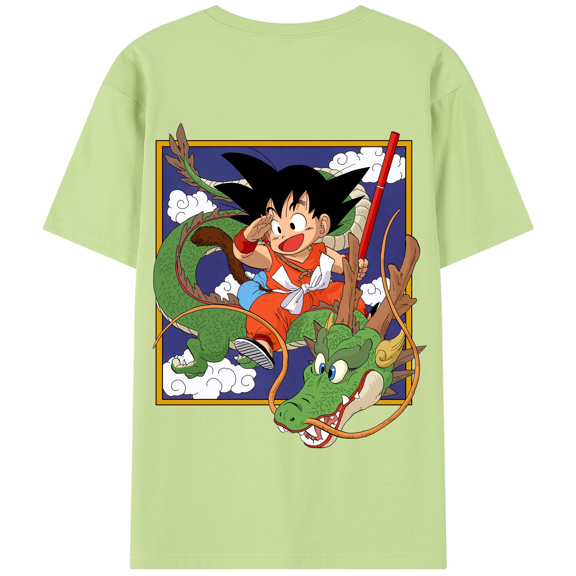 （画像用） ドラゴンボール 孫悟空（そん ごくう）Son Goku カカロット DRAGON BALL Kakarotto 綿100％半袖Tシャツ（背面プリント）